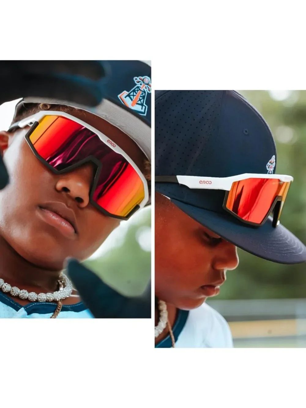 Kids Polarized Sports Sunglasses UV Protection for Ages 8-12 - Baseball